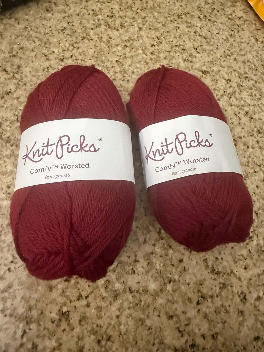 Knit Picks Comfy Worsted Weight Yarn in Pomegranate (2 Skeins) Burgundy